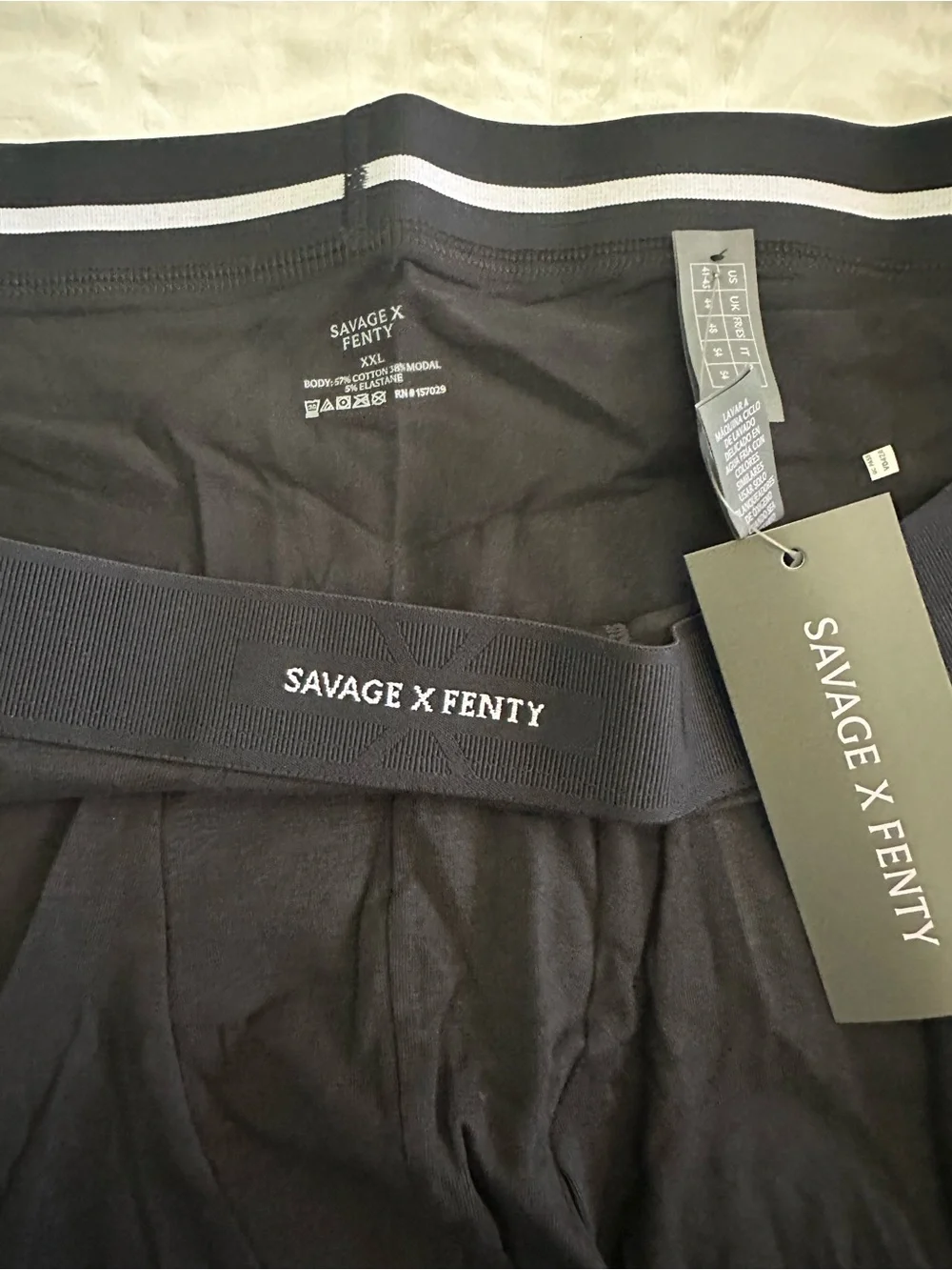 Savage X Fenty Base Boxer Briefs Black - Size XXL